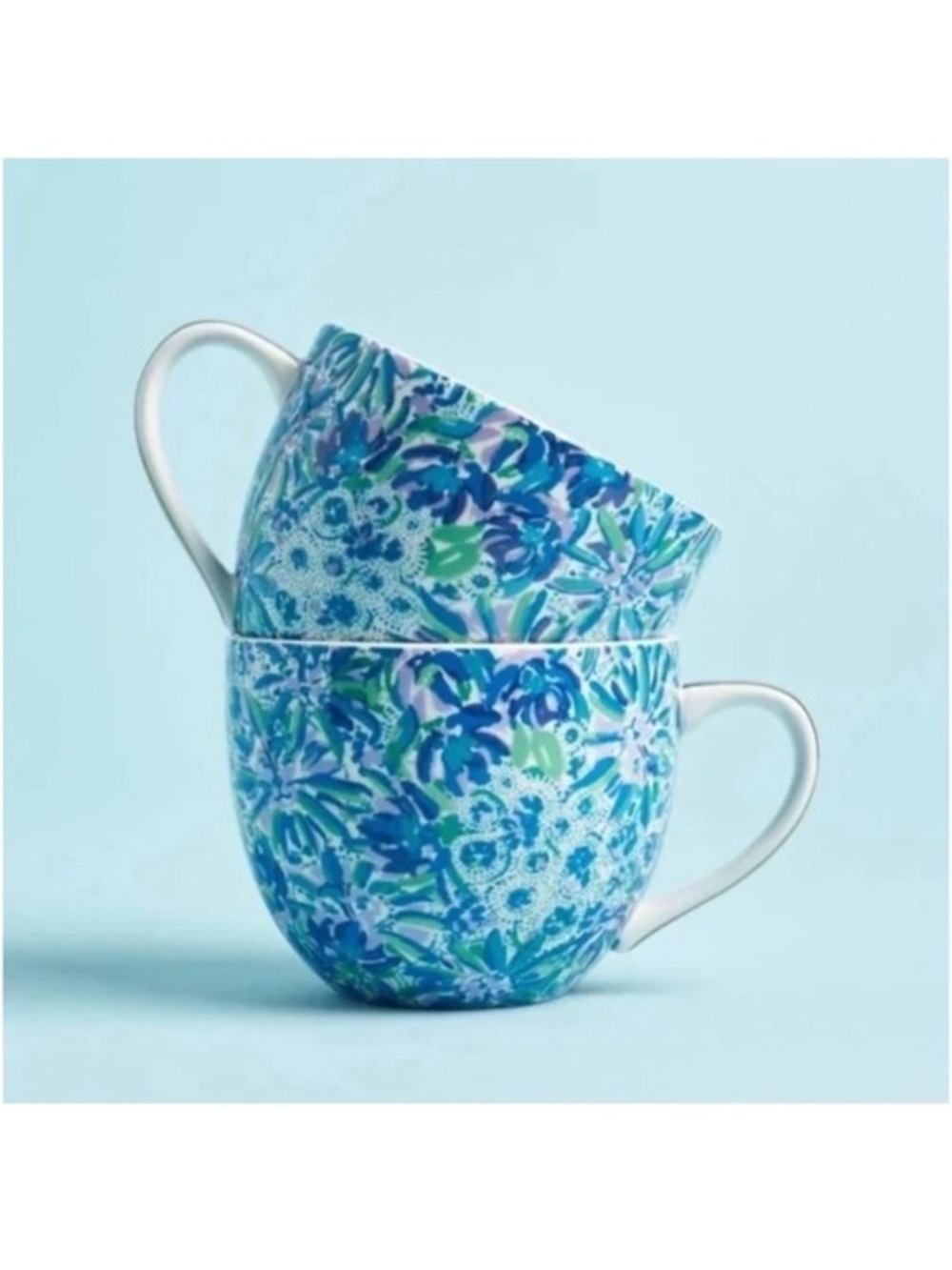 Lilly Pulitzer Ceramic Mugs Set of 2
High Manetenance Blue 12 Oz
Coffee Tea Cups